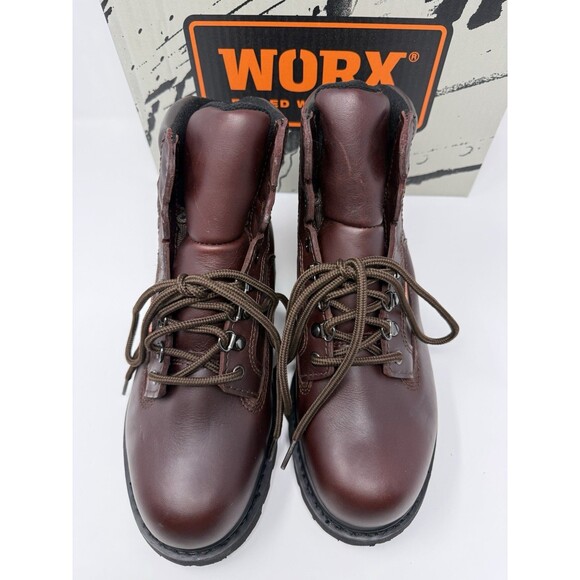 WORX Red Wing 5632-1 Steel Toe Waterproof Work Boots Brown 8.5M NIB main image 6